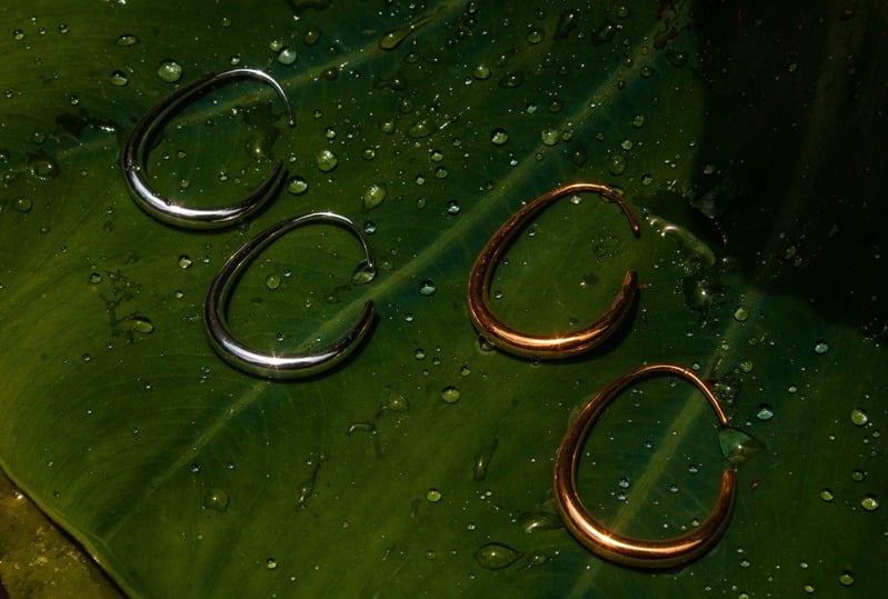Oval earrings