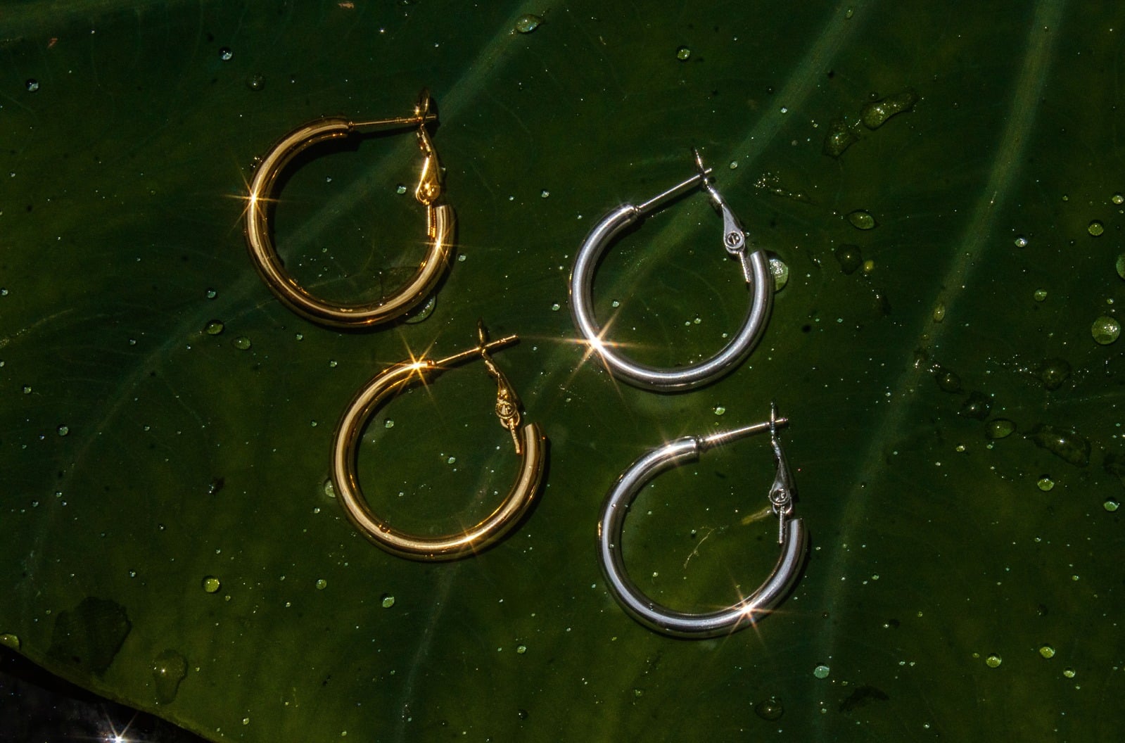 Small hoop earrings round